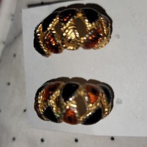 Orange and Black Stones and Cut out design (Half Moon Shape) (11)